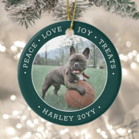 2 Photo Peace Kärlek Joy Treats Cute Hund White