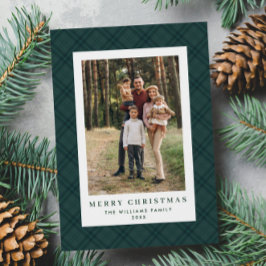 2 Photo Retro jul Play Tartan Hälsning Julkort