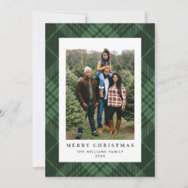 2 Photo Retro jul Play Tartan Hälsning Julkort