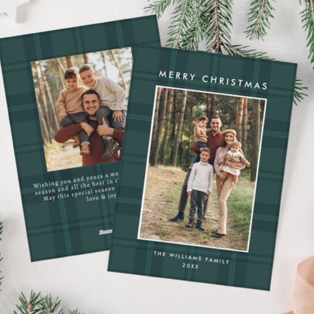 2 Photo Retro-julklapp Hälsning Julkort (Skapare uppladdad)