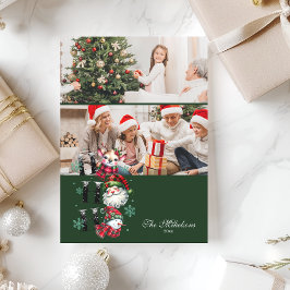 2 Photo Retro Santa & Friends God jul Julkort