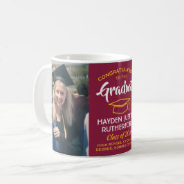 2 Photo Studenten Gratulerar Maron Red Guld Gult Kaffemugg
