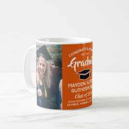 2 Photo Studenten Gratulerar Orange Black and Whit Kaffemugg
