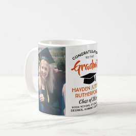 2 Photo Studenten Modern Orange Black and White Kaffemugg