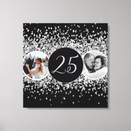 2 Photo then och nu Bröllop-årsdagen Canvastryck