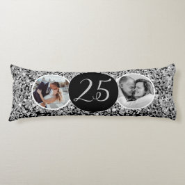 2 Photo then och nu Bröllop-årsdagen Kroppskudde