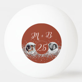 2 Photo then och nu Bröllop-årsdagen Pingisboll