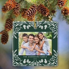 2 Photos Family Winter Greenery jul Julgransprydnad Keramik