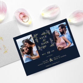 2 Photos Navy Chic Trendig Collage Bröllop Covid19