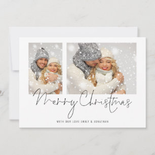 2 Photos Script par God jul Card