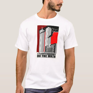 2-Planes 3-Buildings gör mathen T-shirt