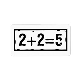 2 plus 2 lika med 5 adressetikett