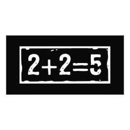 2 plus 2 lika med 5 fototryck