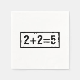 2 plus 2 lika med 5 pappersservett