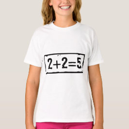 2 plus 2 lika med 5 t shirt