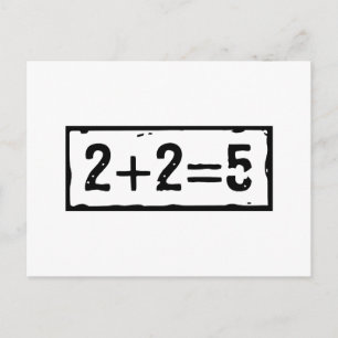 2 plus 2 lika med 5 vykort