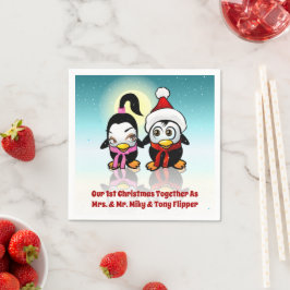2 Polar Love birds firar jul Pappersservett