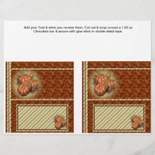 2 Pumpkin Fall Anpassade Hersheys Godispapper Reklamblad