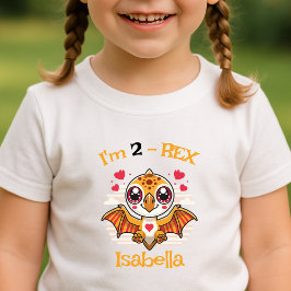 2-Rex Birthday Shirt – Custom Name Gift T Shirt