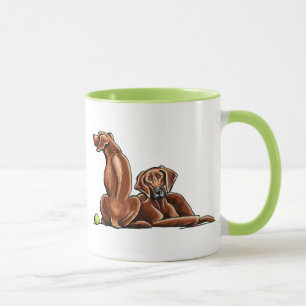 2 Rhodesian RidgeBackback Mugg