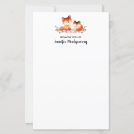 2 Rödfärgade ljusrävar, vattenfärgsdesign