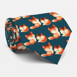 2 Rödfärgade ljusrävar, vattenfärgsdesign Slips