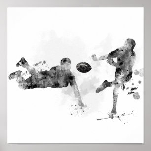 2 RUGBY SPELARE - POSTER