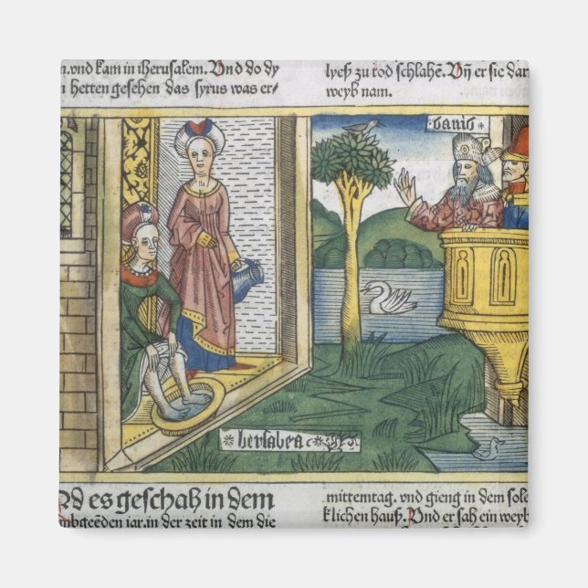 2 Samuel 11 1-5 David ser Bathsheba bad från Magnet (Framsidan)