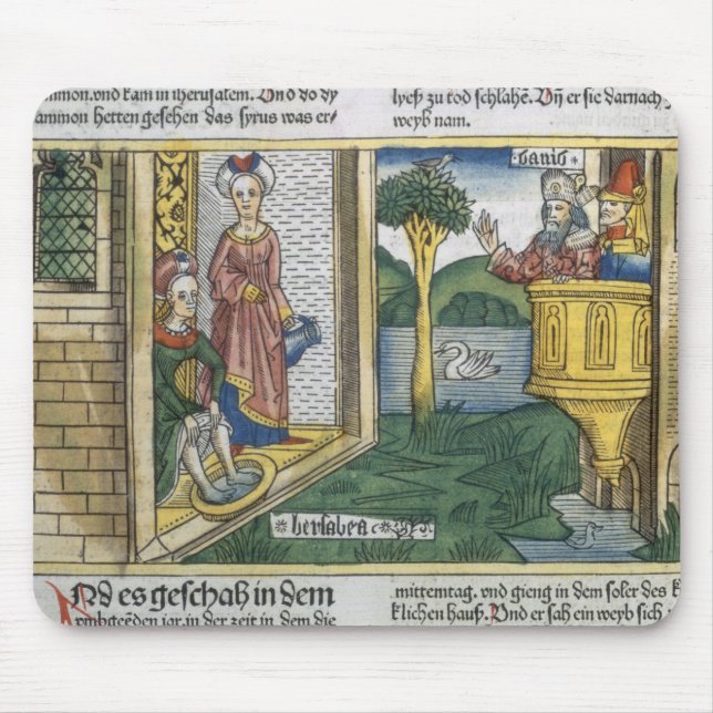 2 Samuel 11 1-5 David ser den Bathsheba badningen, Musmatta (Framsidan)