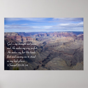 2 Samuel 22:33-34 Poster