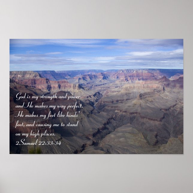 2 Samuel 22:33-34 Poster (Framsidan)