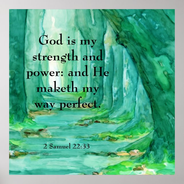 2 Samuel 22:33 Poster (Framsidan)