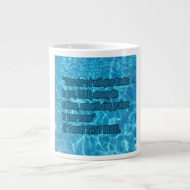 2 Samuel 22:50 WEBU Mugg Jumbo Mugg (Framsidan)