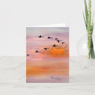 2 Samuel 23:4, Fall Sunset, Note Card Kort