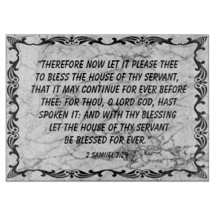 2 Samuel 7:29 Styckningsbord