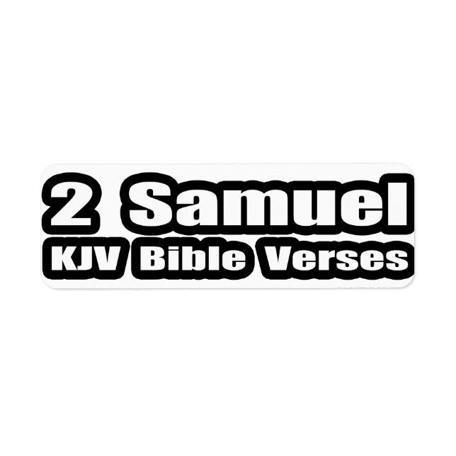 2 Samuel KJV Bibelverser Returadress Etikett (Framsidan)