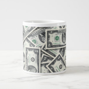 $2 Sedel Pengar Mönster Jumbo Mugg