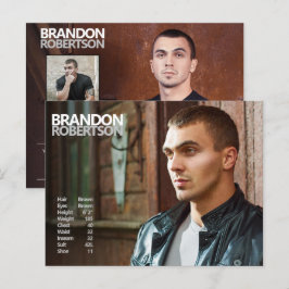 2 sid 3 fotomodellskådespelare - marknadsföring vykort