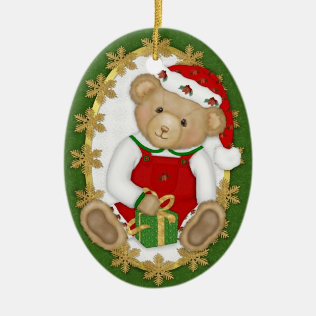 2 Sida - Beary Merry Nalle Ornament (Framsidan)