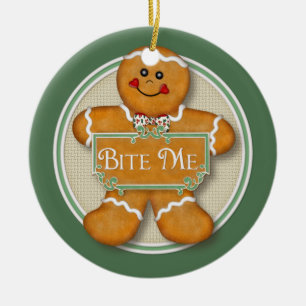 2 Sida - Bita Me-Pepparkaksgubbe Ornament