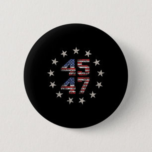2 Sida Trump 2024 President 45 47 American Flagga Knapp