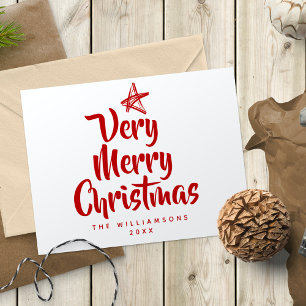 2 Sida VERY GOD JUL-fotokort Helgdag Julkort