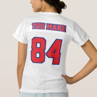 2 Side RED NAVY BLUE WHITE Womens Sport Jersey
