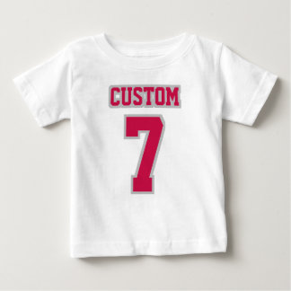 2 Side WHITE CRIMSON SILVER Tutu Football Babywear Tee Shirt