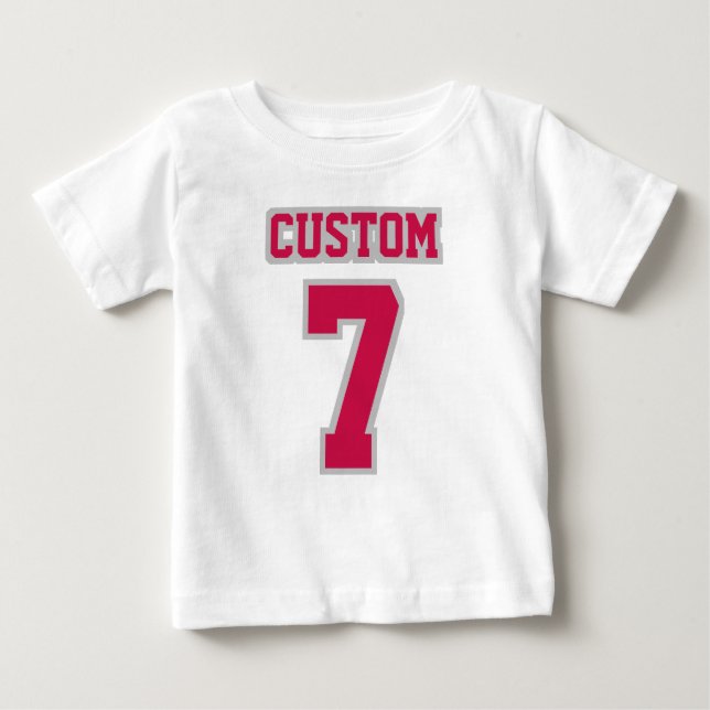 2 Side WHITE CRIMSON SILVER Tutu Football Babywear Tröja (Framsida)