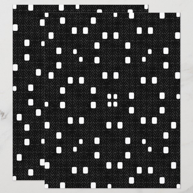 2-Sided B&W Textured Minimalism Scrapbook Page (Fram/baksida)