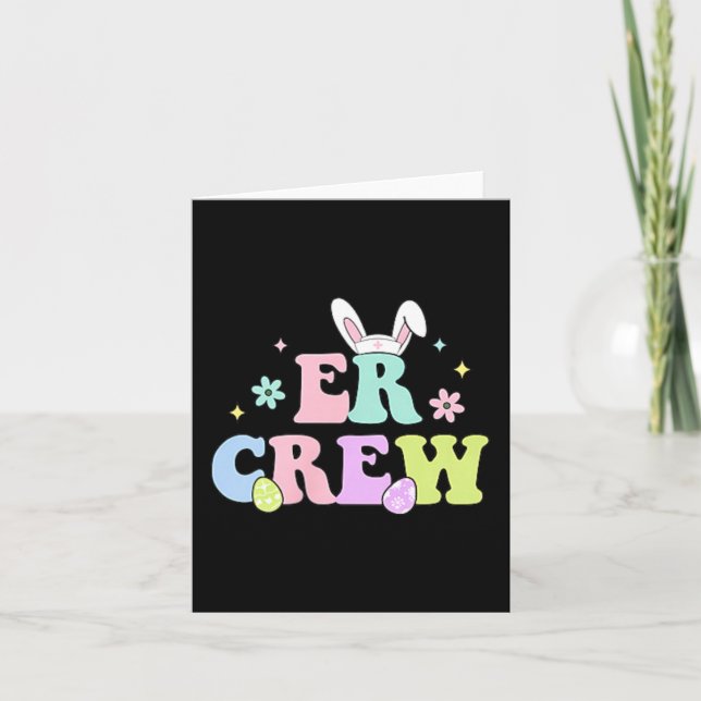 2 Sided ER Crew ER Avd Påsk Sjuksköterska Akut Kort (Framsida)