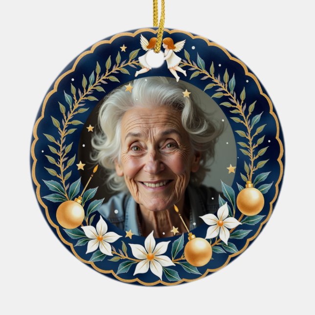 2 sided Memorial Christmas Celestial Comfort  Julgransprydnad Keramik (Framsidan)