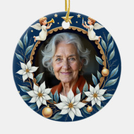 2 sided Memorial Christmas Heavenly Harmony  Julgransprydnad Keramik