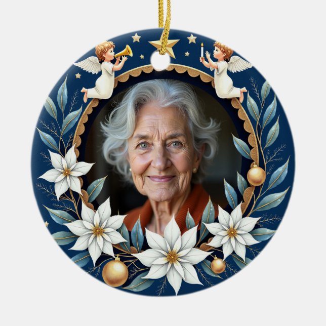 2 sided Memorial Christmas Heavenly Harmony  Julgransprydnad Keramik (Framsidan)